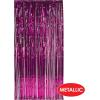 1-Ply FR Gleam ‘N Curtain (silver) Party Accessory (1 count) (1/Pkg)(Cerise)