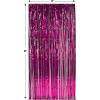 1-Ply FR Gleam ‘N Curtain (silver) Party Accessory (1 count) (1/Pkg)(Cerise)