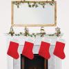 Beistle , 4 Piece Felt Christmas Stockings, 15” (Red/White)(15″)