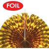 Beistle 10 Piece Black & Gold Paper and Metallic Foil Round Decorative Fans For New Year’s Eve Party Awards Night Decorations Birthday Party Supplies