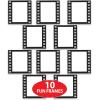 Beistle 10 Piece Customizable Filmstrip Photo Booth Fun Frames, 12″- Hollywood Movie Themed Party Supplies, Made in USA Since 1900