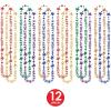 Beistle 12-Pack Happy Birthday Necklace, Multicolored HBD Plastic Costume Accessory for Celebrations & Gatherings, Birthday Jewelry & Party Favor, 36”(12-Pack)