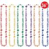 Beistle 12-Pack Happy Birthday Necklace, Multicolored HBD Plastic Costume Accessory for Celebrations & Gatherings, Birthday Jewelry & Party Favor, 36”(12-Pack)