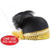 Beistle 12-Piece Sequined Flapper Hats in Black/Gold.White, Elegant Roaring 20s Great Gastby Halloween Costume Party Accessories, Dress Up Event Supplies