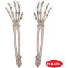 Beistle 2 Piece 17.5″ Spooky Theme Plastic Skeleton Hand Yard Stakes, Scary Halloween Lawn Decorations, Celebrating With You Since 1900