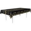 Beistle 2 Piece 54″ x 108″ Rectangular Plastic Metallic Jackpot Casino Table Covers for Las Vegas Theme Poker Parties