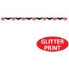 Beistle 2 Piece 7 FT Wide Glittered Pumpkin & Bat Banners for Halloween Party Decorations