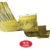 Beistle 2 Piece Gold Metallic Plastic Fringed Ceiling Curtains, 19.5” x 16’, Shimmering Party Decorations, Photo Backdrops
