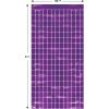 Beistle 2 Piece Metallic Plastic Square Fringed Photo Backdrop Curtains For Birthday Party, Wedding Reception, Graduation Celebration, Baby Theme, Bridal Shower Decorations(Purple)