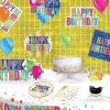 Beistle 2 Piece Metallic Plastic Square Fringed Photo Backdrop Curtains For Birthday Party, Wedding Reception, Graduation Celebration, Baby Theme, Bridal Shower Decorations(Gold)