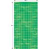 Beistle 2 Piece Metallic Plastic Square Fringed Photo Backdrop Curtains For Birthday Party, Wedding Reception, Graduation Celebration, Baby Theme, Bridal Shower Decorations(Green)