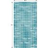 Beistle 2 Piece Metallic Plastic Square Fringed Photo Backdrop Curtains For Birthday Party, Wedding Reception, Graduation Celebration, Baby Theme, Bridal Shower Decorations(Light Blue)