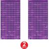 Beistle 2 Piece Metallic Plastic Square Fringed Photo Backdrop Curtains For Birthday Party, Wedding Reception, Graduation Celebration, Baby Theme, Bridal Shower Decorations(Purple)