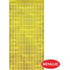 Beistle 2 Piece Metallic Plastic Square Fringed Photo Backdrop Curtains For Birthday Party, Wedding Reception, Graduation Celebration, Baby Theme, Bridal Shower Decorations(Gold)