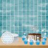 Beistle 2 Piece Metallic Plastic Square Fringed Photo Backdrop Curtains For Birthday Party, Wedding Reception, Graduation Celebration, Baby Theme, Bridal Shower Decorations(Light Blue)