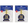 Beistle 21st Birthday Centerpieces 2 Piece, 13″, Blue/Gold