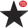 Beistle 24-Pack Foil Gold Star Cutouts, Party Decorations for Festive Celebrations, Awards Night Supplies, Starry Theme Decor for Wall & Table, 15”(Black (36-pack))