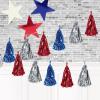 Beistle 24-Pack Foil Gold Star Cutouts, Party Decorations for Festive Celebrations, Awards Night Supplies, Starry Theme Decor for Wall & Table, 15”(Blue (36-pack))