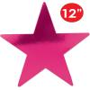 Beistle 24-Pack Foil Gold Star Cutouts, Party Decorations for Festive Celebrations, Awards Night Supplies, Starry Theme Decor for Wall & Table, 15”(Cerise (24-pack))