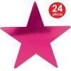 Beistle 24-Pack Foil Gold Star Cutouts, Party Decorations for Festive Celebrations, Awards Night Supplies, Starry Theme Decor for Wall & Table, 15”(Cerise (24-pack))