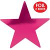 Beistle 24-Pack Foil Gold Star Cutouts, Party Decorations for Festive Celebrations, Awards Night Supplies, Starry Theme Decor for Wall & Table, 15”(Cerise (24-pack))