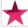 Beistle 24-Pack Foil Gold Star Cutouts, Party Decorations for Festive Celebrations, Awards Night Supplies, Starry Theme Decor for Wall & Table, 15”(Cerise (36-pack))
