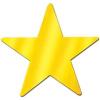 Beistle 24-Pack Foil Gold Star Cutouts, Party Decorations for Festive Celebrations, Awards Night Supplies, Starry Theme Decor for Wall & Table, 15”(Gold (24-pack))
