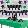Beistle 24-Pack Foil Gold Star Cutouts, Party Decorations for Festive Celebrations, Awards Night Supplies, Starry Theme Decor for Wall & Table, 15”(Green (72-pack))