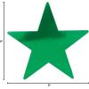 Beistle 24-Pack Foil Gold Star Cutouts, Party Decorations for Festive Celebrations, Awards Night Supplies, Starry Theme Decor for Wall & Table, 15”(Green (36-pack))