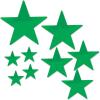 Beistle 24-Pack Foil Gold Star Cutouts, Party Decorations for Festive Celebrations, Awards Night Supplies, Starry Theme Decor for Wall & Table, 15”(Green)