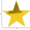 Beistle 24-Pack Foil Gold Star Cutouts, Party Decorations for Festive Celebrations, Awards Night Supplies, Starry Theme Decor for Wall & Table, 15”(Multi Color)