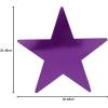 Beistle 24-Pack Foil Gold Star Cutouts, Party Decorations for Festive Celebrations, Awards Night Supplies, Starry Theme Decor for Wall & Table, 15”(Purple (24-pack))