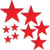 Beistle 24-Pack Foil Gold Star Cutouts, Party Decorations for Festive Celebrations, Awards Night Supplies, Starry Theme Decor for Wall & Table, 15”(Red)