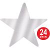 Beistle 24-Pack Foil Gold Star Cutouts, Party Decorations for Festive Celebrations, Awards Night Supplies, Starry Theme Decor for Wall & Table, 15”(Silver (24-pack))