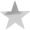 Beistle 24-Pack Foil Gold Star Cutouts, Party Decorations for Festive Celebrations, Awards Night Supplies, Starry Theme Decor for Wall & Table, 15”(Silver (24-pack))