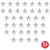 Beistle 24-Pack Foil Gold Star Cutouts, Party Decorations for Festive Celebrations, Awards Night Supplies, Starry Theme Decor for Wall & Table, 15”(Silver)