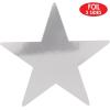 Beistle 24-Pack Foil Gold Star Cutouts, Party Decorations for Festive Celebrations, Awards Night Supplies, Starry Theme Decor for Wall & Table, 15”(Silver)