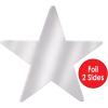 Beistle 24-Pack Foil Gold Star Cutouts, Party Decorations for Festive Celebrations, Awards Night Supplies, Starry Theme Decor for Wall & Table, 15”(Silver (72-pack))