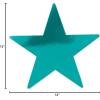 Beistle 24-Pack Foil Gold Star Cutouts, Party Decorations for Festive Celebrations, Awards Night Supplies, Starry Theme Decor for Wall & Table, 15”(Turquoise (24-pack))