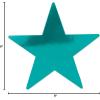 Beistle 24-Pack Foil Gold Star Cutouts, Party Decorations for Festive Celebrations, Awards Night Supplies, Starry Theme Decor for Wall & Table, 15”(Turquoise (36-pack))