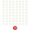 Beistle 24-Pack Foil Gold Star Cutouts, Party Decorations for Festive Celebrations, Awards Night Supplies, Starry Theme Decor for Wall & Table, 15”(White (72-pack))