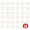 Beistle 24-Pack Foil Gold Star Cutouts, Party Decorations for Festive Celebrations, Awards Night Supplies, Starry Theme Decor for Wall & Table, 15”(White (36-pack))