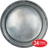 Beistle 24-Pack Pewter Paper Plates, Silver Medieval Tableware Accessories, Royal Knight Halloween Parties & Festive Castle Themed Events, 9″