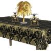 Beistle 2-Count Great 1920s Tablecover, Art Deco Decor & Table Decorations for Party, Hollywood Decor, Plastic Black & Gold Plastic Cover, 54″ x 108″
