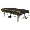 Beistle 2-Count Great 1920s Tablecover, Art Deco Decor & Table Decorations for Party, Hollywood Decor, Plastic Black & Gold Plastic Cover, 54″ x 108″