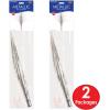 Beistle 2-Pack Metallic Spray Centerpiece, Shimmering Silver Decoration for New Years, Awards Night, & Birthday Parties, Table Decor for Events, 19”