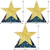 Beistle 3 Piece Assorted Sizes Cardboard Starry Night Star Stand-Ups, Prom Decorations, Awards Theme Photography Backdrops