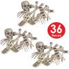 Beistle 36 Piece Plastic Novelty Fake Skeleton Bones And Skulls Scary Haunted House Props, Halloween Party Decorations, 6″-16″, Off-White/Gray