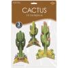 Beistle 3-D Cactus Centerpieces – Set of 3 Desert-Themed Table Decorations for Western Themed Parties Mexican Fiestas and Cinco Party Decor –Display for Southwestern Scenes, 3 Sizes