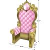 Beistle 3-D Pink and Gold Throne Stand-Up Prop, Large Chair Party Decoration, Photo Background Perfect for Proms, School Dances, Birthdays and Milestone Celebrations, 7’ 1.75” x 3’ 9.25”